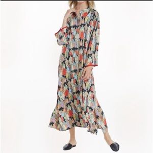 Natori Dynasty Zip Caftan XL Sleepwear NWOT